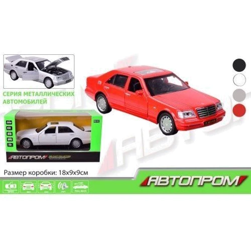 Машинка металл 32014 АВТОПРОМ, 1:32 Mercedes W140, 4 цвета