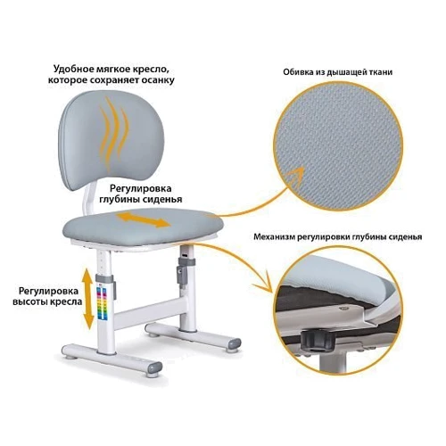 Комплект меблів Evo-kids (стіл+стіл+полиця) BD-22 BL