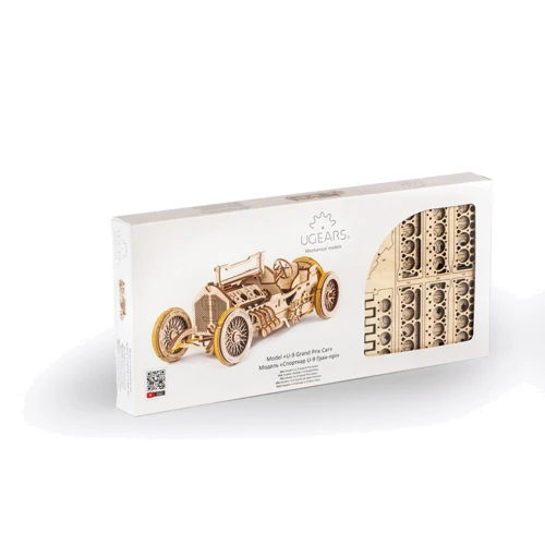 Механічний 3D пазл UGEARS "Спорткар U-9 Гран-прі" (70044): Кількість фрагментів, шт 348