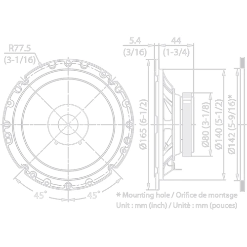 Kenwood KFC-S1756: Тип коаксиальная автоакустика