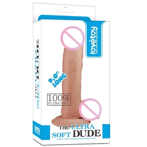 Фаллоимитатор LoveToy The Ultra Soft Dude Flesh 9"