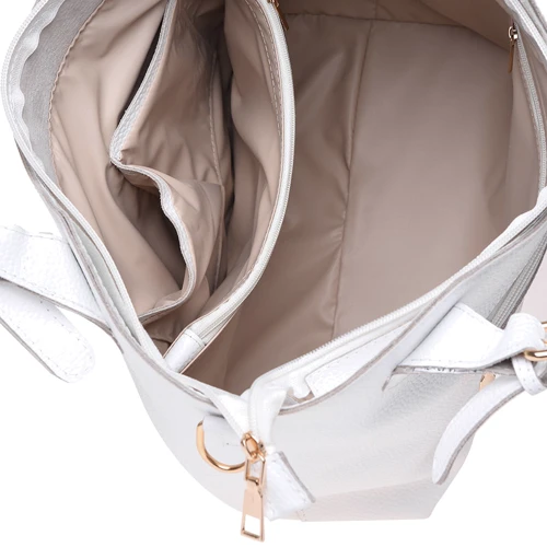 Женская сумка тоут Ricco Grande белая (1L848-white): Застежка Молния