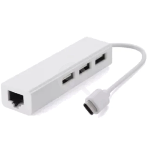 Адаптер Value Adapter USB-C to 3xUSB2.0+RJ45 White (S0742)