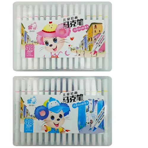 Скетч Маркер двусторонний JO Mouse 221-48 48 шт. набор
