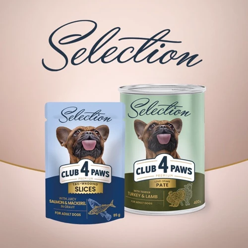 Вологий корм Club 4 Paws Premium Selection Adult Dog паштет з куркою та ягнятим для дорослих собак 400 г (4820215368681): Вага упаковки 0.4 кг