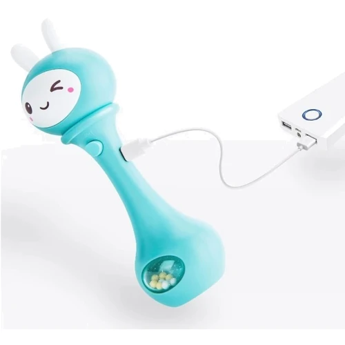 Музыкальная погремушка Beiens Зайчик голубой (YZ06blue)