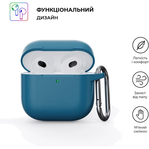 Чехол ArmorStandart Hang Case Lake Blue (ARM81281) for Apple AirPods 4 фото 1