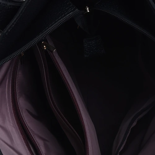 Жіноча сумка шоппер Ricco Grande чорна (1L848-black): Застібка Блискавка