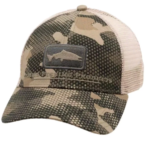 Мужская бейсболка Simms Salmon Icon Trucker Hex Flo зеленая (13027-915-00)