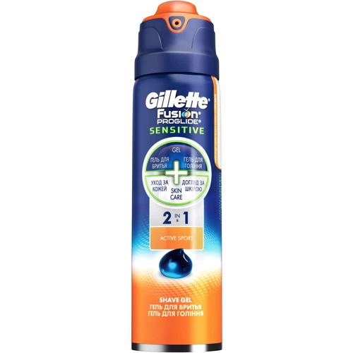 Gillette Fusion ProGlide Sensitive Active Sport 170 ml Гель для бритья