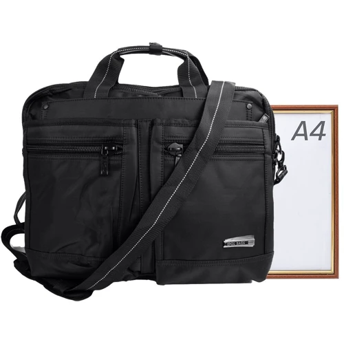 Чоловіча сумка месенджер EPOL чорна (VT-70271-black): Застібка Блискавка