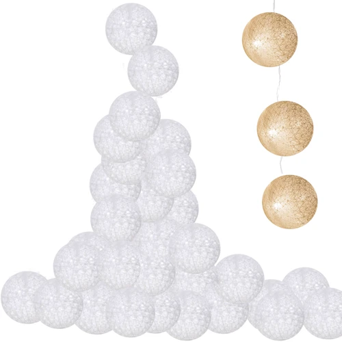 Гирлянда на батарейках Springos Cotton Balls 6 м 30 LED CL0049 Warm White фото 5