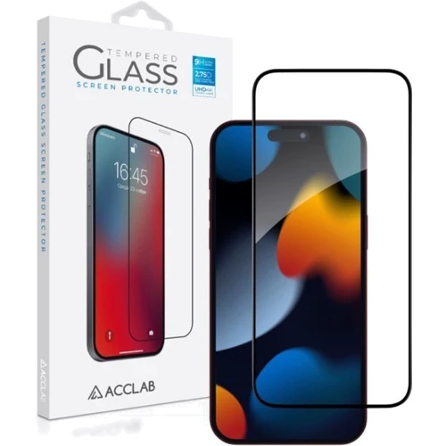 Защитное стекло для iPhone ACCLAB Tempered Glass Full Glue Black for iPhone 15 Pro: Материалы стекло