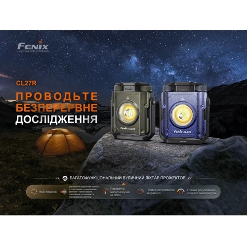 Ліхтар туристичний Fenix CL27R темно-блакитний (CL27R-Blue): Світлодіоди LED
