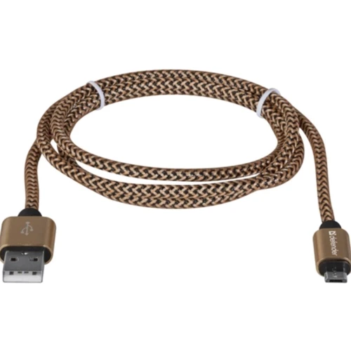 Кабель Defender USB Cable to microUSB 1m Golden (87800): Тип USB Cable - microUSB