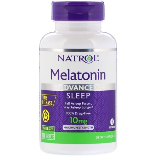 Natrol Melatonin Advanced Sleep, Time Release, 10 mg, 100 Tablets (NTL-07279): Производитель Natrol