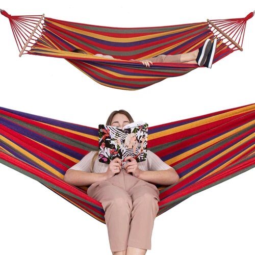 Гамак Springos 200 x 150 см HM052 подвесной с деревянными перекладинами XXL: Производитель Springos