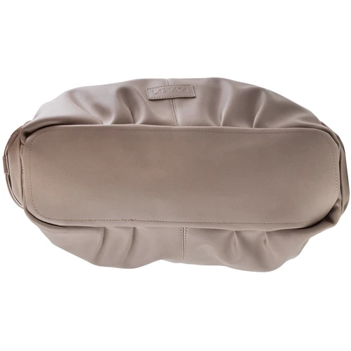 Женская сумка хобо Laskara серый (LK-10239-taupe): Фактура Матовая, Гладкая