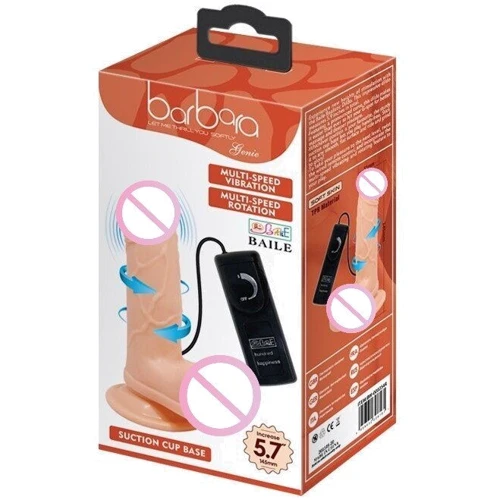 Вибратор на присоске с функцией ротации BARBARA Genie 5,7'' MULTI-SPEED VIBRATOR, BW-008054R