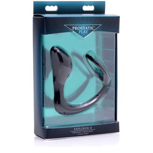 Стимулятор простаты Prostatic Play Explorer II Prostate Stimulator And Cock Ring (черный)