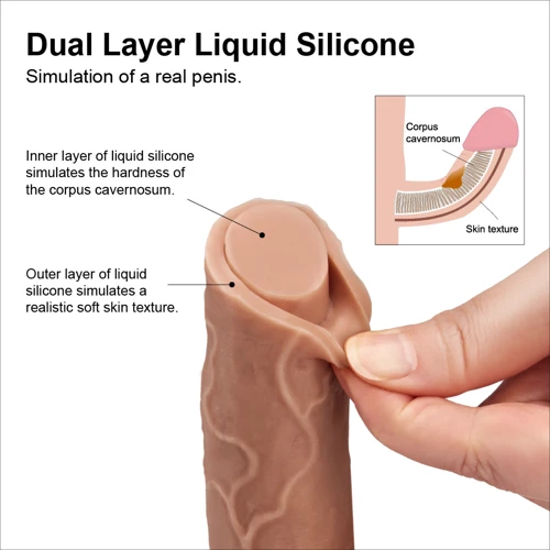 Фаллоимитатор LoveToy Dual-Layered Silicone Cock 7" Flesh