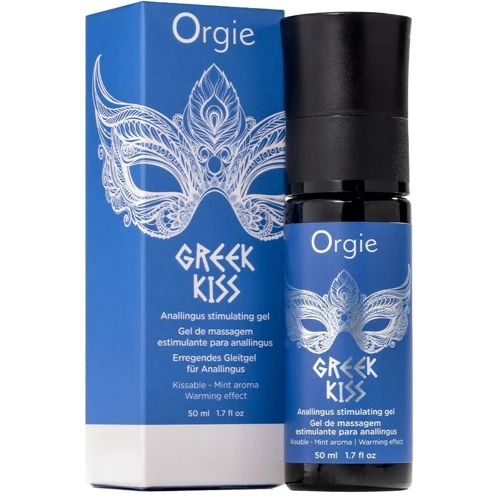 Стимулирующий гель для анилингуса и анального секса Orgie Greek Kiss, 50 мл, согревающий, со вкусом мяты