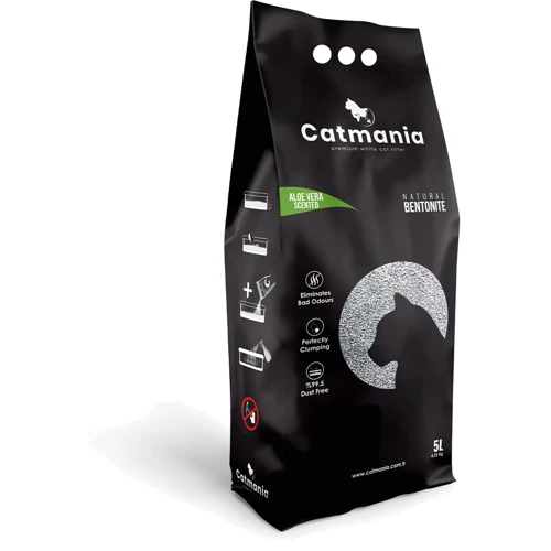 Наповнювач для котячого туалету Catmania зелений бентонітовий алое вера 5 л