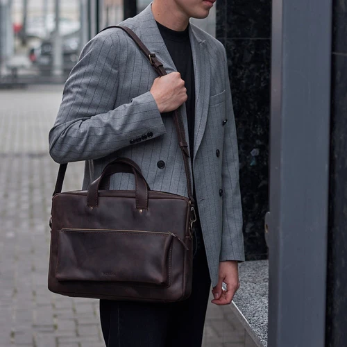 INCARNE Handmade Leather Laptop bag Biz Brown for MacBook 15-16": Цвет коричневый (Brown)