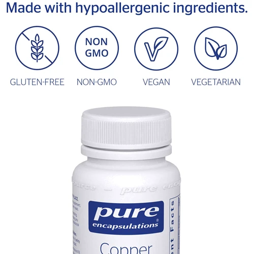 Pure Encapsulations Copper (citrate) 60 caps Медь (цитрат) (PE-00456): Форма выпуска Капсулы