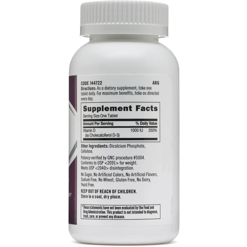 GNC Vitamin D3 1000 IU, 180 Tablets: Тип вітамін D