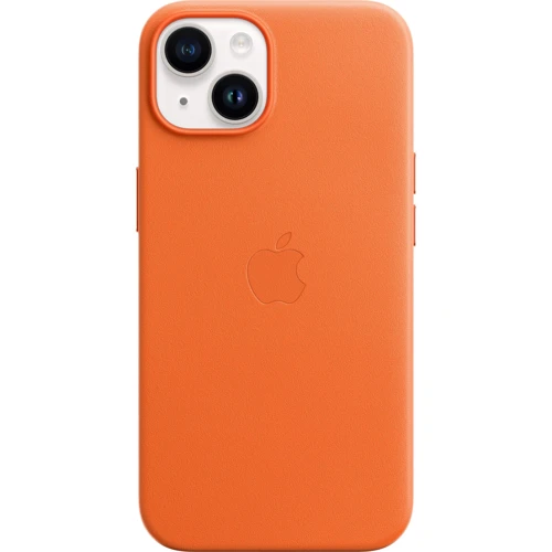 Чехол для iPhone Apple iPhone 14 Leather Case with MagSafe - Orange (MPP83ZE/A)