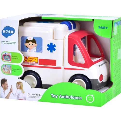 Машинка Hola Toys швидка допомога функціональна з музикою та підсвічуванням (E9997-HL): Виробник HOLA