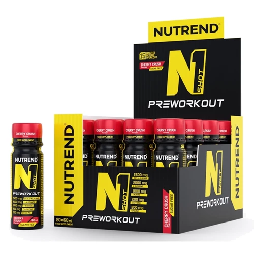 Предтренировочный комплекс Nutrend N1 SHOT 20x60 ml / 20 servings / cherry crush