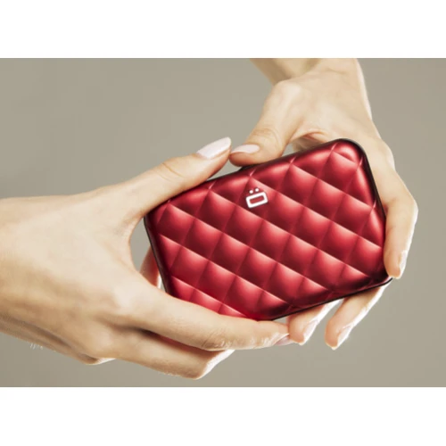 Кардхолдер Ogon Designs Quilted Button на 10 карт красный (QB_Red) фото 4