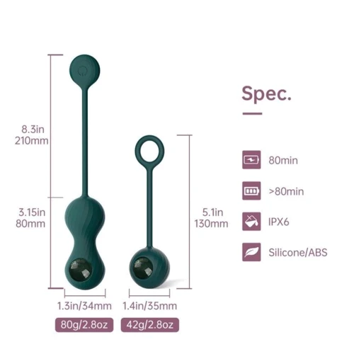 Смарт-тренажер Кегеля Magic Motion – Crystal Duo Smart Kegel Vibrator (бирюзовый)