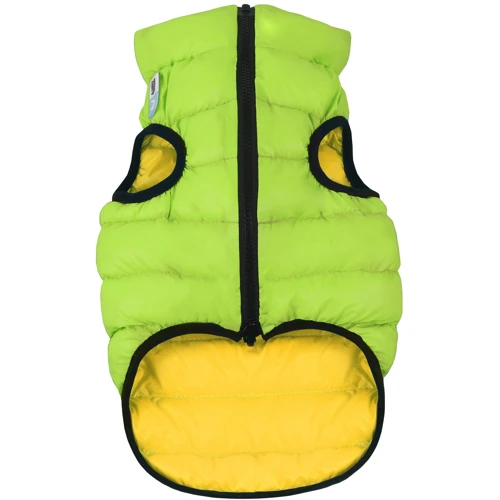 Курточка двусторонняя AiryVest для средних собак, размер S 30, салатово-желтая (4823089301624)