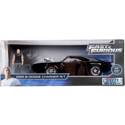 Машина металлическая Jada Форсаж Dodge Charger Street 1970 с фигурой Доминика Торетто Черная 1:24 (253205000): Вид Гоночные автомобили