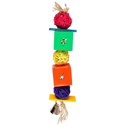 Игрушка для попугаев Flamingo Papyr Parakeet Toy Cube 8х5х36 см