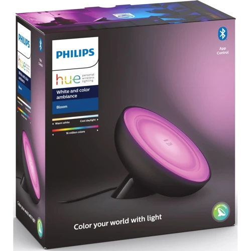 Умная настольная лампа Philips Hue Bloom, 2000K-6500K, Black (929002376001) фото 8