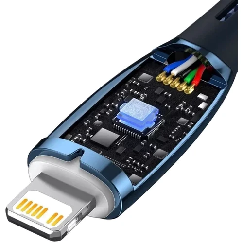 Кабель Baseus Cable USB-C to Lightning Glimmer Series Fast Charging Data 1m Blue (CADH000003) фото 4