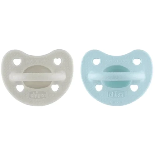 Пустушка сиконова Chicco PhysioForma Luxe 6-16 місяців блакитна 2 шт (73033.32.00) (8058664171996)