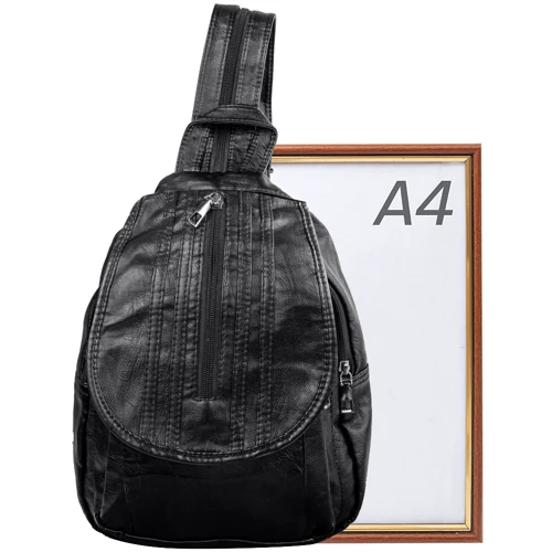 Женский рюкзак Valiria Fashion черный (DET2507-2): Фактура Матовая, Гладкая
