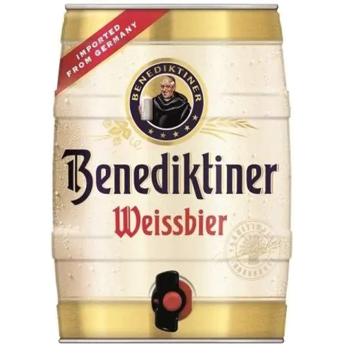 Пиво Benediktiner Weissbier светлое нефильтрованное 5.4% 5 л (PLS_4052197000390)