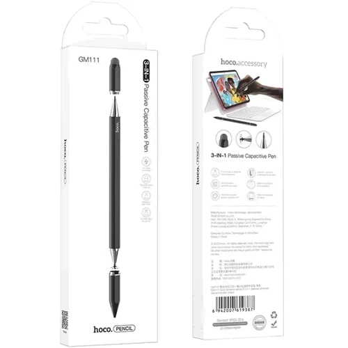 Стилус Hoco GM111 Cool Dynamic Series 3in1 Passive Universal Capacitive Pen Black фото 6