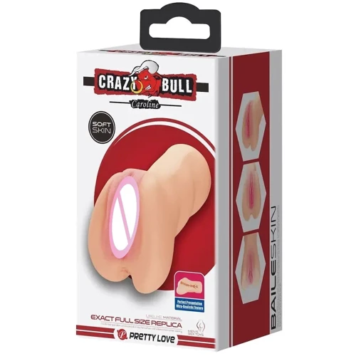 Мастурбатор із двома входами LYBAILE Crazy Bull - Caroline soft skin (BM-009237N)