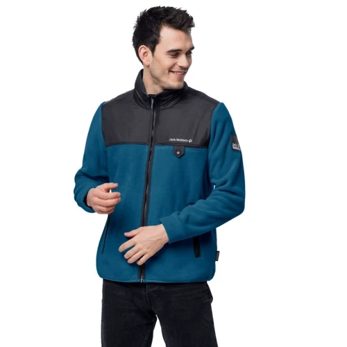 Толстовка Jack Wolfskin Dna Grizzly M 1709981-1350 50 синяя на молнии: Вид Толстовки