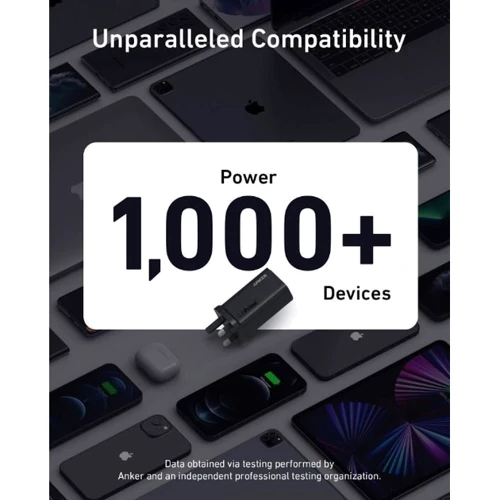 Зарядное устройство Anker Wall Charger PowerPort 737 GaN Prime USB+2xUSB-C 120W UK Plug Black (A2148211): Тип сетевое