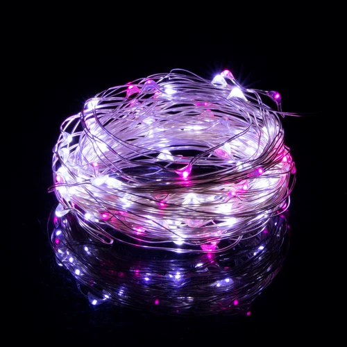 Гирлянда на батарейках Springos 9.9 м 100 LED CL0025 Cold White/Pink: Применение Для дома