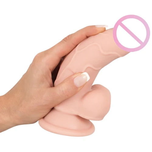 Фаллоимитатор с мошонкой Orion Nature Skin Small Bendable Dildo