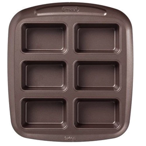 PYREX Asimetria мет.форма прямоуг.міні-cake 6шт (AS06BL0): Кришка немає